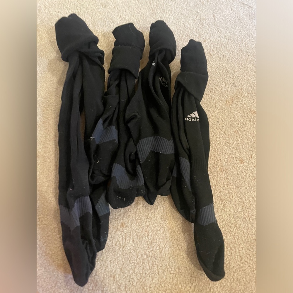 Adidas Mens Utility Sock Multi Sport Size Medium Black soccer 4 pairs